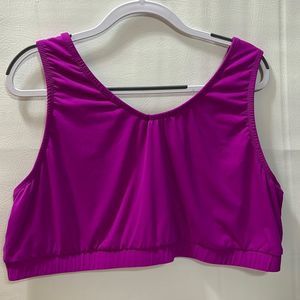 Juno Active Stretch Naturals Full Fit V-Neck Bra Top in Merlot Size 6X